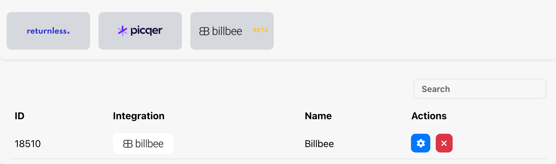 Billbee connected in Other integrations