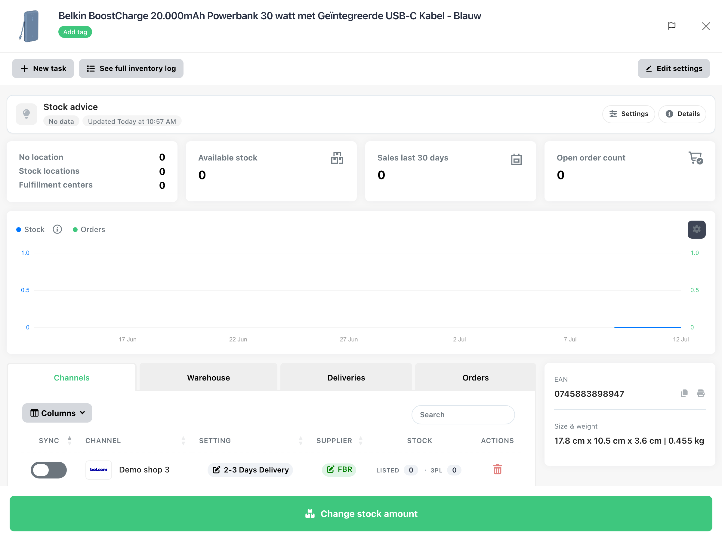 Product detail modal