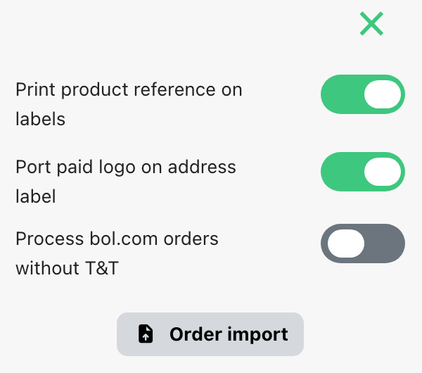 Print product reference on labels setting